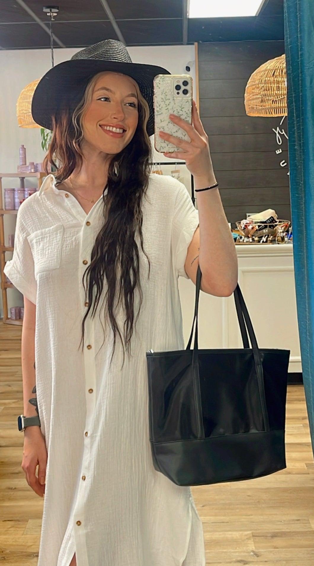 Linen Button Down Duster