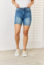 Load image into Gallery viewer, (In-Store) Judy Blue Full Size Tummy Control Double Button Bermuda Denim Shorts
