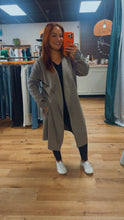 Load image into Gallery viewer, Woven Gray Trench Coat
