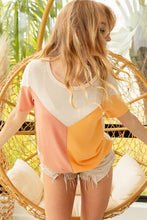Load image into Gallery viewer, In Store BiBi Round Neck Color Block Short Sleeve T-Shirt
