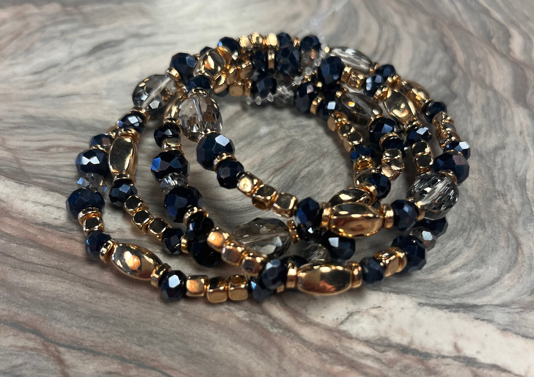 Navy & Gold bracelet set