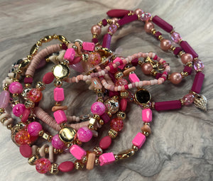 Shades of Pink bracelet set