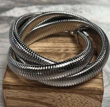 Load image into Gallery viewer, Triple cobra ribbed water resistant bracelet
