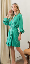 Load image into Gallery viewer, Elegant Satin Button Down Dress

