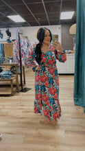 Load image into Gallery viewer, Printed Long Sleeve Slit Dress (IS)
