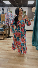 Load image into Gallery viewer, Printed Long Sleeve Slit Dress (IS)
