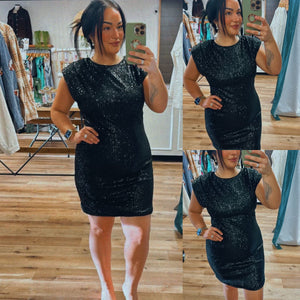 Black Sequin Dress