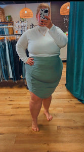 Sage green skirt