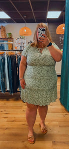 Sage green summer dress