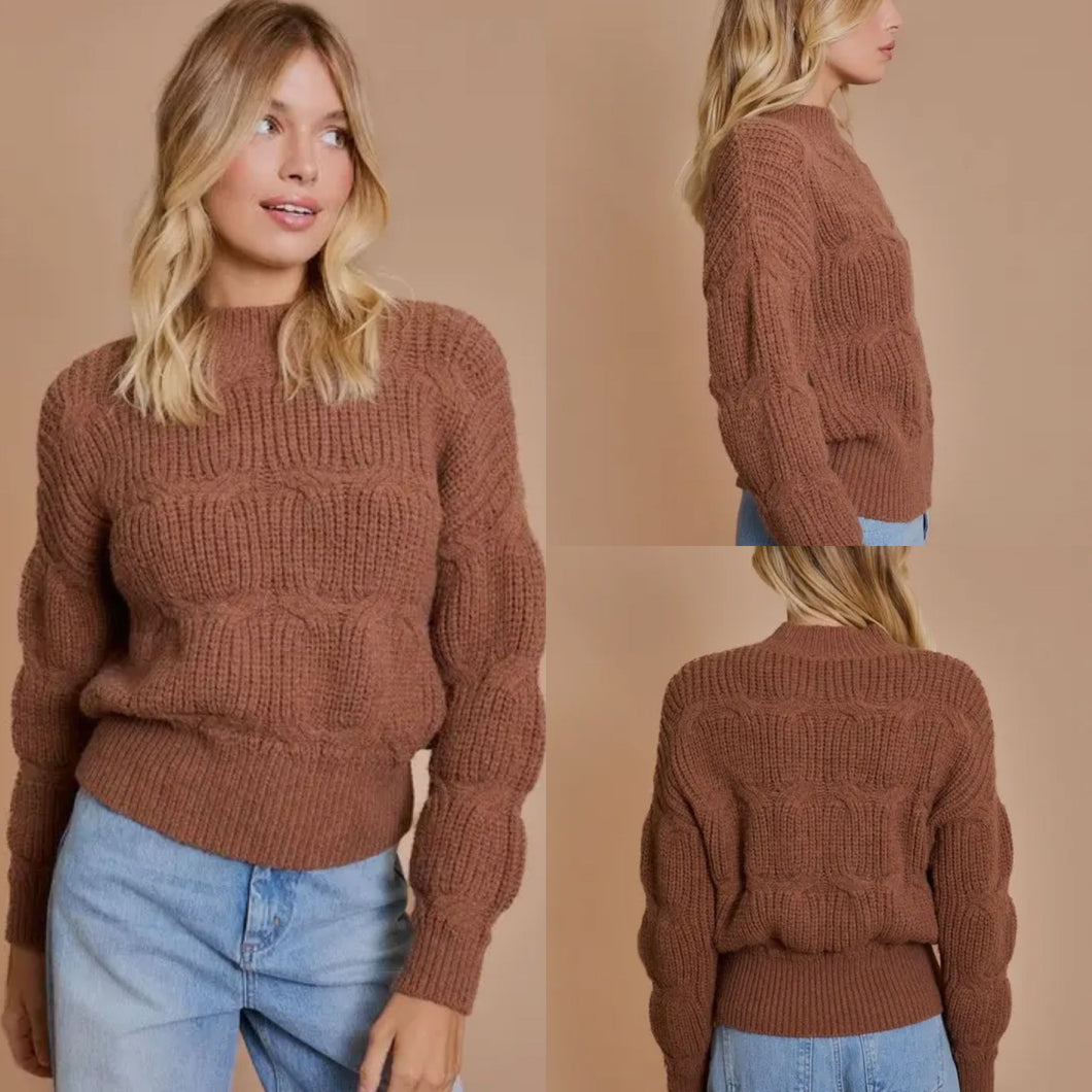 Brown Detailed Sweater