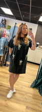 Load image into Gallery viewer, Sequin Star T-Shirt Dress
