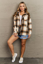 Load image into Gallery viewer, Oversized Plaid Shacket in Camel (Small-Large)
