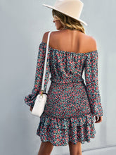 Load image into Gallery viewer, Floral Smocked Off-Shoulder Ruffled Dress
