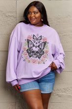 Load image into Gallery viewer, Simply Love Simply Love Full Size Skull Butterfly Graphic Sweatshirt

