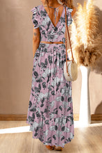 Load image into Gallery viewer, Printed Tie Back Cropped Top and Maxi Skirt Set
