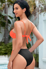 Load image into Gallery viewer, Contrast Tie Back Bikini Set
