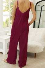 Load image into Gallery viewer, Scoop Neck Spaghetti Strap Pocket Jumpsuit

