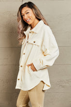 Load image into Gallery viewer, Cozy Girl Full Size Button Down Shacket

