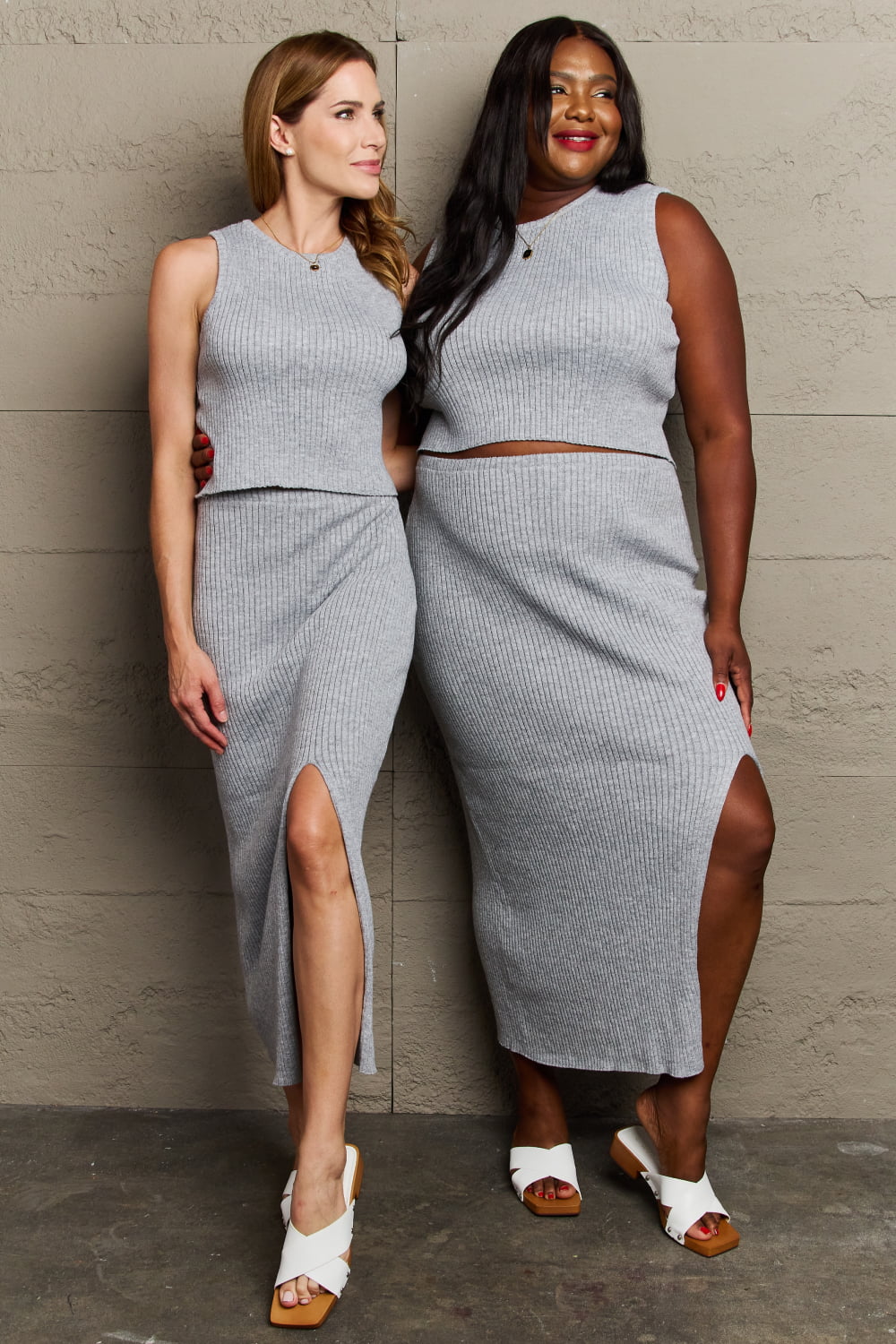 Fitted Two-Piece Skirt Set