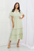 Load image into Gallery viewer, HEYSON Sweet Talk Kimono Sleeve Maxi Dress in Honeydew
