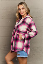 Load image into Gallery viewer, Oversized Plaid Shacket in Magenta
