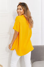 Load image into Gallery viewer, Summer Breeze Gauze Short Sleeve Shirt in Mustard
