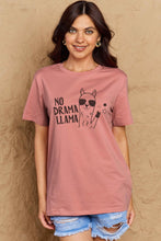 Load image into Gallery viewer, Simply Love Full Size NO DRAMA LLAMA Graphic Cotton Tee
