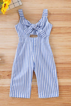 Load image into Gallery viewer, Kids Striped Cutout Sleeveless Jumpsuit
