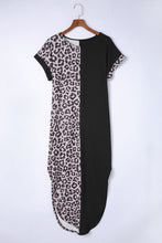 Load image into Gallery viewer, Leopard Color Block Split Dress
