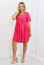 Load image into Gallery viewer, BOMBOM Another Day Swiss Dot Casual Dress in Fuchsia

