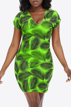 Load image into Gallery viewer, Botanical Print Bikini Set with Swim Dress
