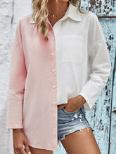 Load image into Gallery viewer, Two-Tone Contrast Drop Shoulder Shirt
