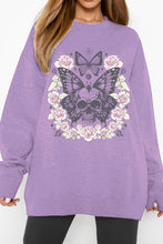 Load image into Gallery viewer, Simply Love Simply Love Full Size Skull Butterfly Graphic Sweatshirt
