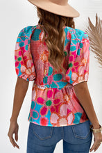 Load image into Gallery viewer, Printed V-Neck Babydoll Blouse

