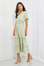 Load image into Gallery viewer, HEYSON Sweet Talk Kimono Sleeve Maxi Dress in Honeydew
