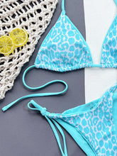 Load image into Gallery viewer, Leopard Print Halter Neck Tie Side Bikini Set
