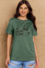 Load image into Gallery viewer, Simply Love Full Size NO DRAMA LLAMA Graphic Cotton Tee
