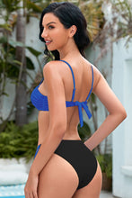 Load image into Gallery viewer, Contrast Tie Back Bikini Set
