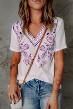 Load image into Gallery viewer, Floral Embroidery V-Neck Top
