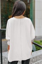 Load image into Gallery viewer, Round Neck Dolman Sleeve Textured Blouse
