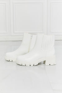 Chunky White Boots