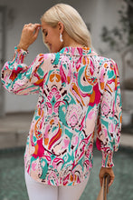 Load image into Gallery viewer, Printed Puff Sleeve Collared Blouse
