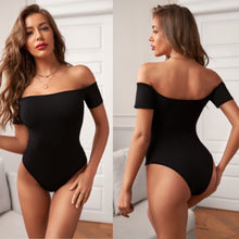 Load image into Gallery viewer, Cup Sleeve Black Bodysuit
