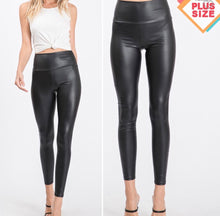 Load image into Gallery viewer, Faux Leather Leggings - Curvy &amp; Regular
