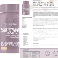 Load image into Gallery viewer, NutriPlus Kids Daily Multi-Vitamin &amp; Mineral Chewable Tablets
