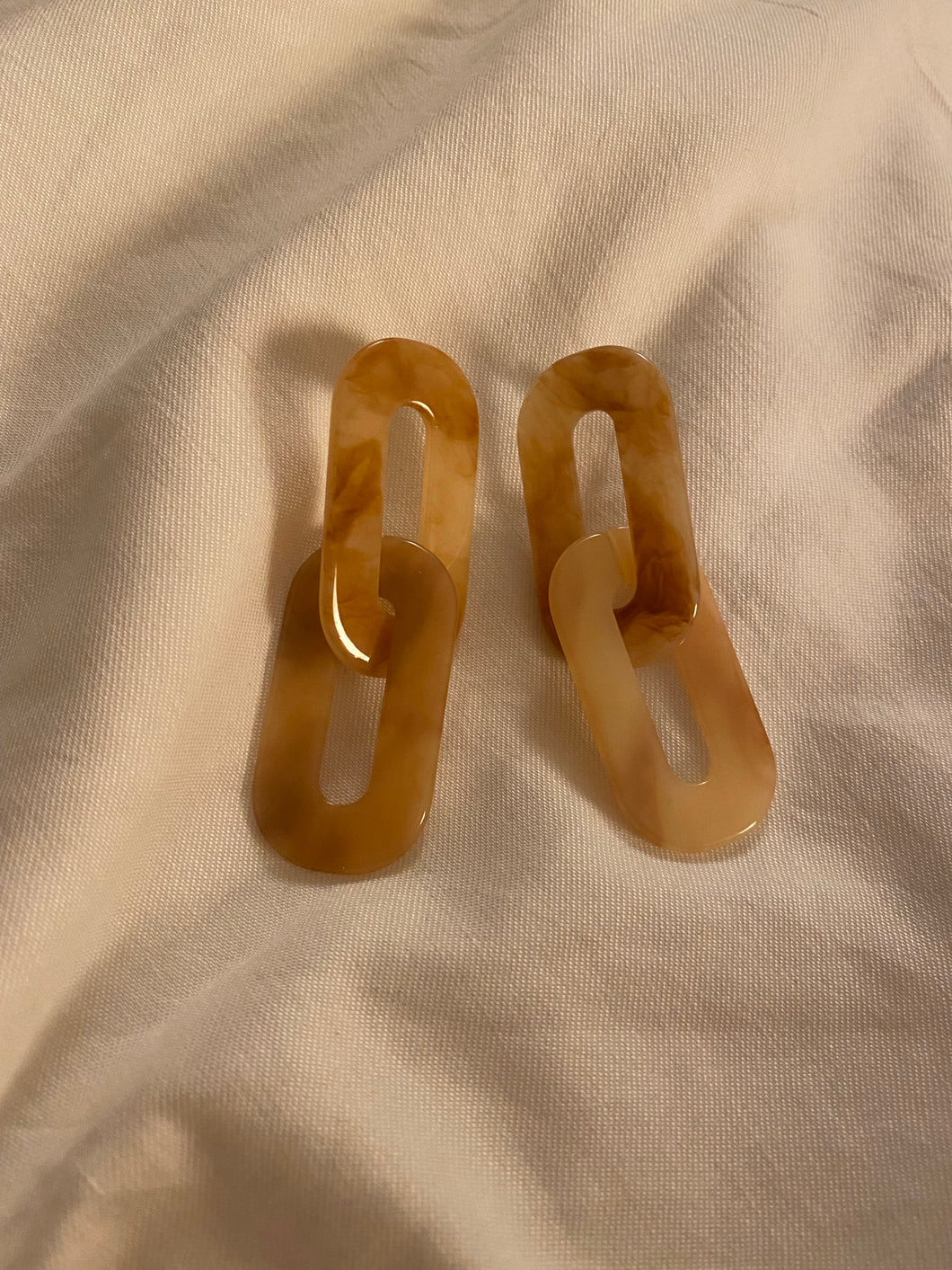 Resin oval earrings