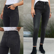 Load image into Gallery viewer, RISEN Dark Non Distressed High Rise Ankle Skinny Denim (Plus Available)
