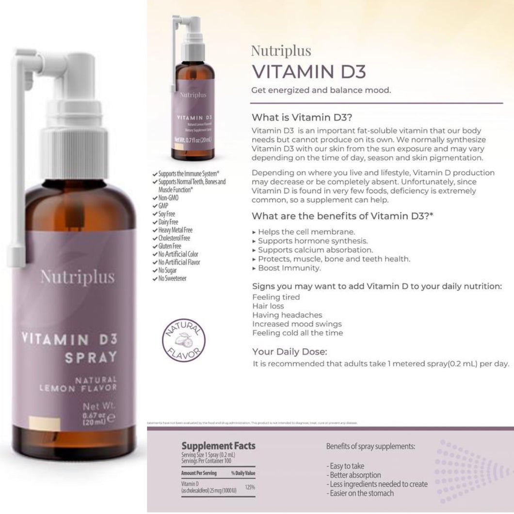 NutriPlus Vitamin D3 Spray