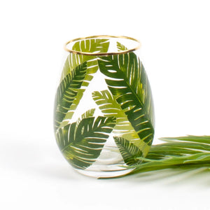 Gold Rimmed Palm Wine Glass