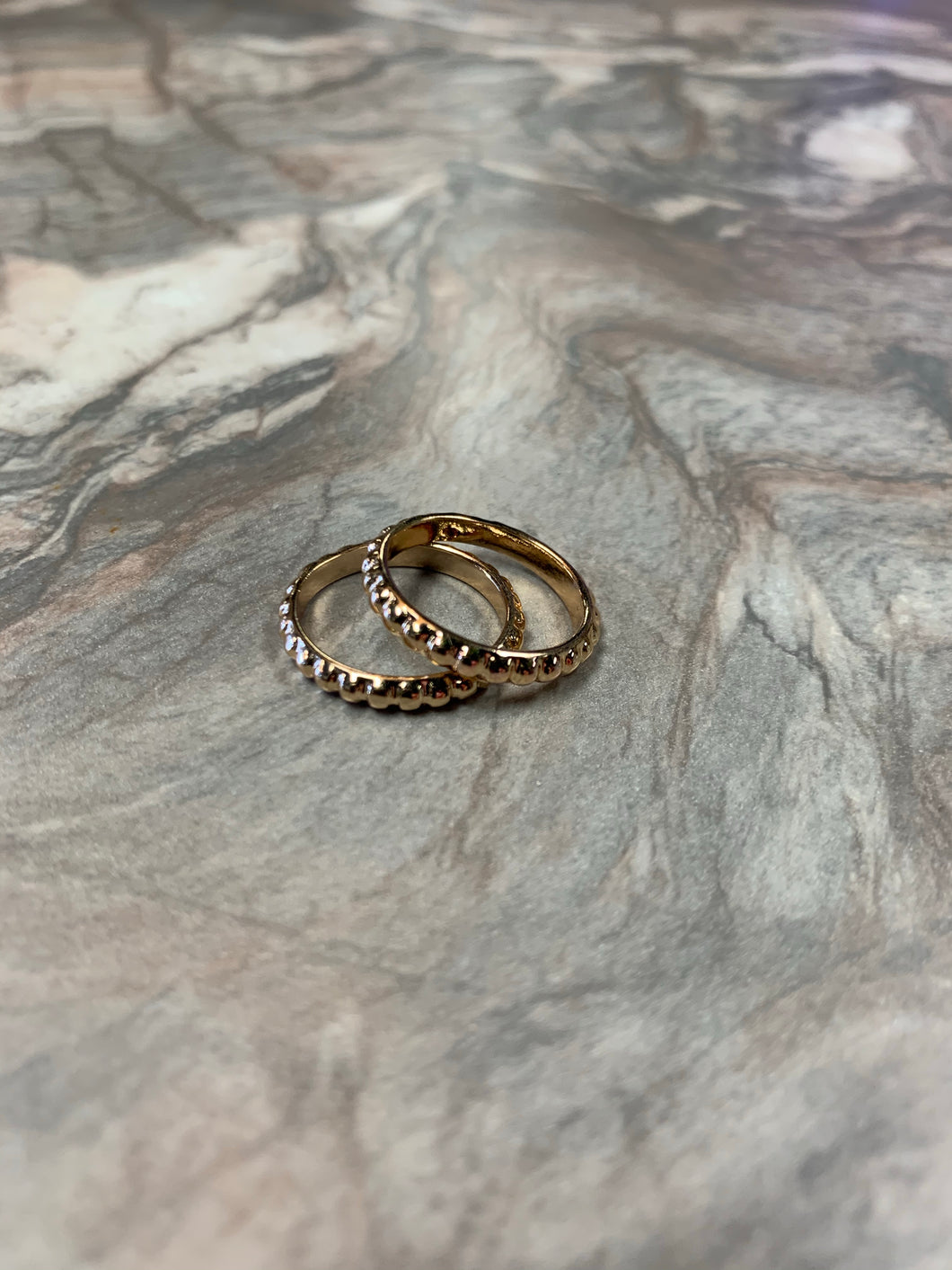 Shiny Gold Ring Set